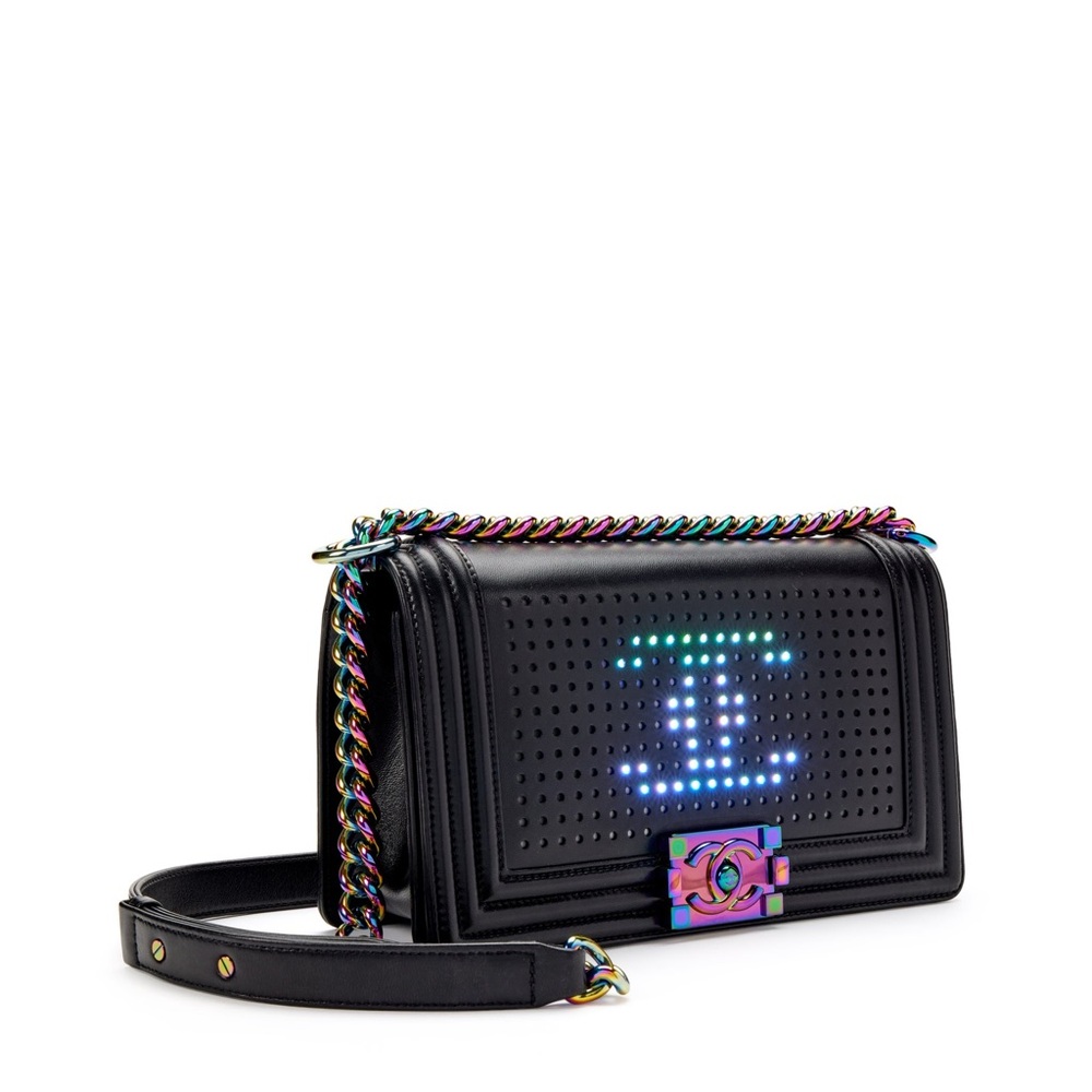 Chanel LED black boy bag medium
